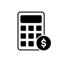 calculator with money icon vector