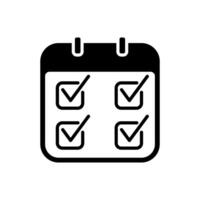 calendar with checkmark icon vector