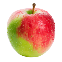 A single red and green apple, isolated on a transparent backgroundA single red and green apple, isolated on a transparent background png