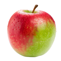 A single red and green apple, isolated on a transparent backgroundA single red and green apple, isolated on a transparent background png