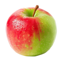 A single red and green apple, isolated on a transparent backgroundA single red and green apple, isolated on a transparent background png