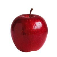 A single red apple isolated on a transparent background png