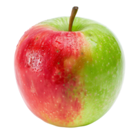 A single red and green apple, isolated on a transparent backgroundA single red and green apple, isolated on a transparent background png