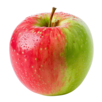 A single red and green apple, isolated on a transparent backgroundA single red and green apple, isolated on a transparent background png