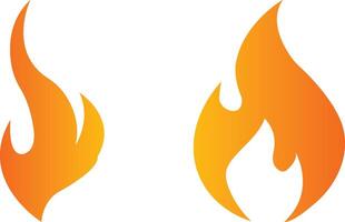 Fire icon Simple Two characters describing the fire on a white background vector
