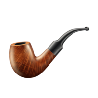 An elegant smoking pipe, isolated on a transparent background png