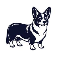 Corgi, Minimalist and Simple Silhouette vector