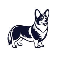 Corgi, Minimalist and Simple Silhouette vector