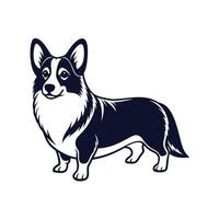 Corgi, Minimalist and Simple Silhouette vector