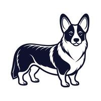 Corgi, Minimalist and Simple Silhouette vector