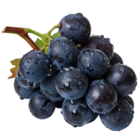 A cluster of grapes, isolated on a transparent background png