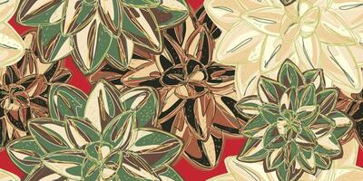 a pattern with many different colored flowers vector