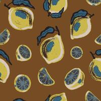 lemon fabric design vector