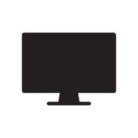 Monitor curved display black icon screen electronic computer design. vector