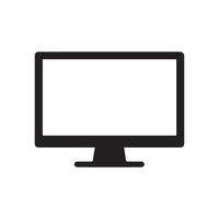 Monitor curved display black icon screen electronic computer design. vector