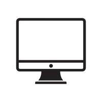 Monitor curved display black icon screen electronic computer design. vector