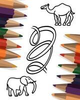 Illustration of a task for the development of motor skills. Tasks for kindergarten. vector