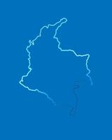 Illustration of Columbia's map with neon effect. vector