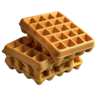 Three waffles stacked on top of each other png
