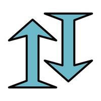 two arrows pointing in opposite directions vector