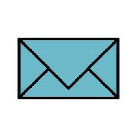 an envelope mail icon on a white background vector