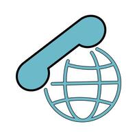 global phone call icon illustration design vector
