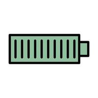 a green battery icon on a white background vector