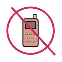 no cell phone sign illustration vector