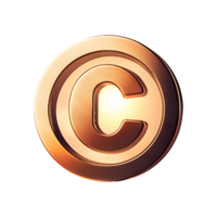 Copyright Symbol Symbol isolated on transparent background png