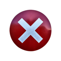 Cross Mark Icon No Symbol isolated on transparent background png