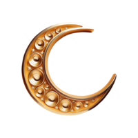 Decorative Moon Frame Icon Symbol isolated on transparent background png