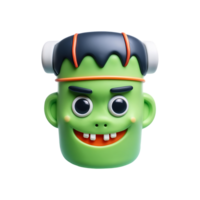 Frankenstein Monster Halloween Icon Symbol isolated on transparent background png