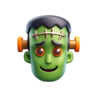 Frankenstein Monster Halloween Icon Symbol isolated on transparent background png