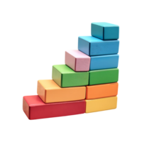 Multicolored Stacked Donut Chart Symbol isolated on transparent background png