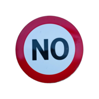 No Icon Symbol isolated on transparent background png