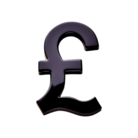 Pounds Symbols Black Script Symbol isolated on transparent background png