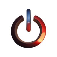 Power Icon Sharp Symbol isolated on transparent background png