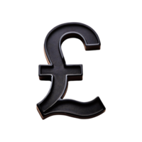 Pounds Symbols Black Script Symbol isolated on transparent background png