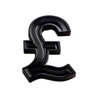 Pounds Symbols Black Script Symbol isolated on transparent background png