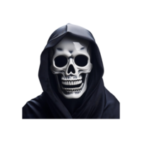 Halloween Death Grim Reaper Face Icon Symbol isolated on transparent background png