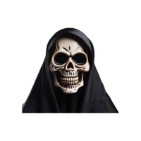 Halloween Death Grim Reaper Face Icon Symbol isolated on transparent background png