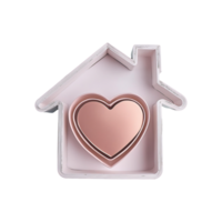 Heart Home Web Icon Symbol isolated on transparent background png