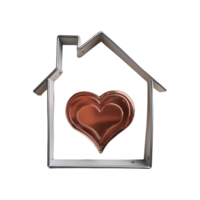 Heart Home Web Icon Symbol isolated on transparent background png