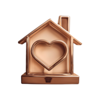 Heart Home Web Icon Symbol isolated on transparent background png