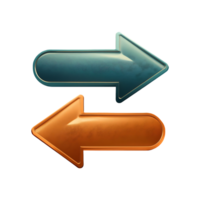Left Right Directional Arrow Web Icon Symbol isolated on transparent background png