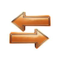 Left Right Directional Arrow Web Icon Symbol isolated on transparent background png