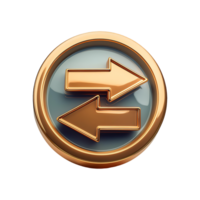 Left Right Directional Arrow Web Icon Symbol isolated on transparent background png
