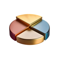 Multicolored Pie Chart Segment Symbol isolated on transparent background png