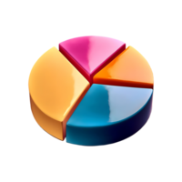 Multicolored Pie Chart Symbol isolated on transparent background png