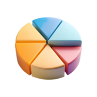 Multicolored Pie Chart Symbol isolated on transparent background png